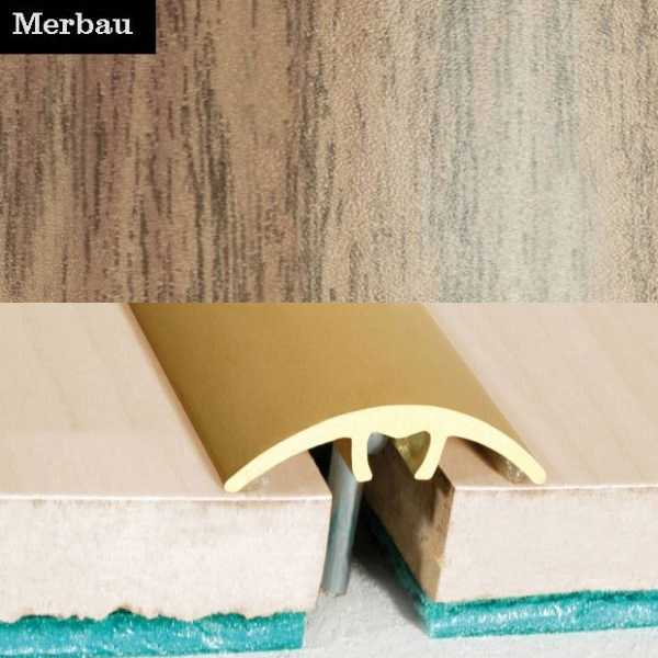 Aluminium Wood Effect Door Threshold for Connecting Wooden, Laminate, Carpet, Vinly Floors