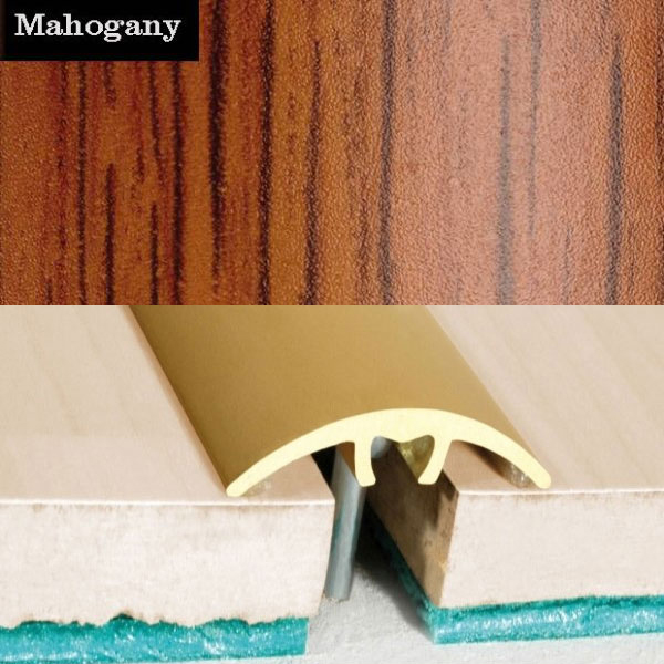 Aluminium Wood Effect Door Threshold for Connecting Wooden, Laminate, Carpet, Vinly Floors