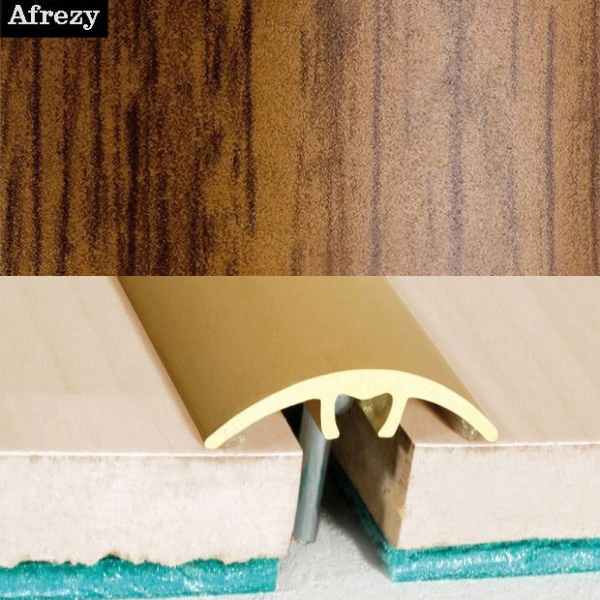 Aluminium Wood Effect Door Threshold for Connecting Wooden, Laminate, Carpet, Vinly Floors