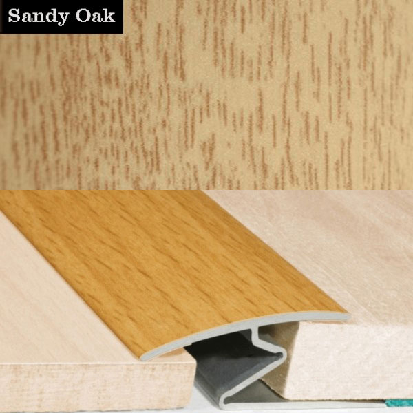 Aluminium Wood Effect Door Thresholds For Vinyl, Carpet, Laminate, Wooden Floors