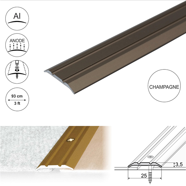 Aluminum Door Floor Threshold For Vinyl And Tiled Floors