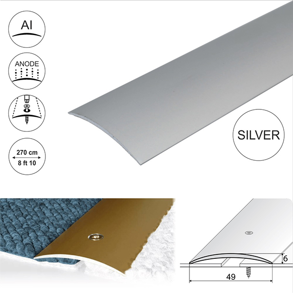 Aluminum Door Floor Trim For Connecting Wooden Or Carpet Floors