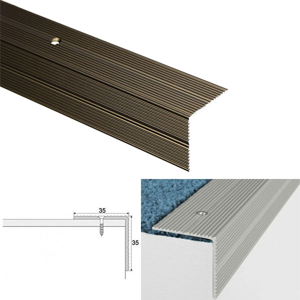 ANODISED Aluminium Anti Slip Stair Nosing Edge Trim