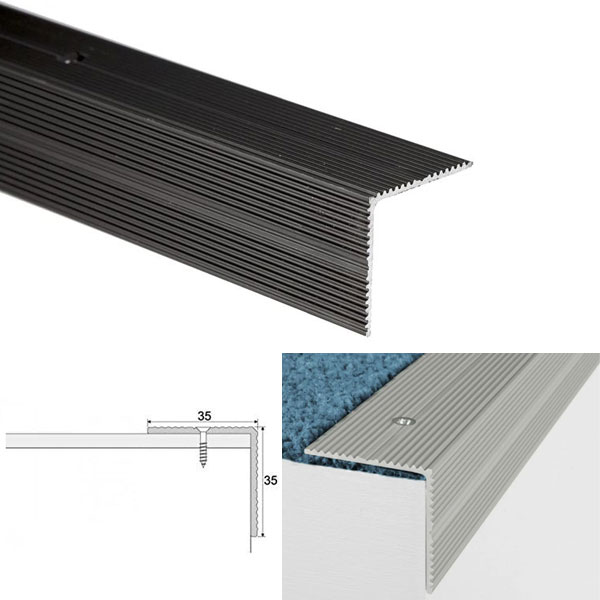 ANODISED Aluminium Anti Slip Stair Nosing Edge Trim