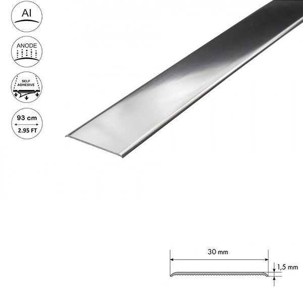 Anodised Aluminium Door Floor Bar Edge Trim Threshold Self Adhesive