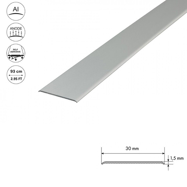 Anodised Aluminium Door Floor Bar Edge Trim Threshold Self Adhesive