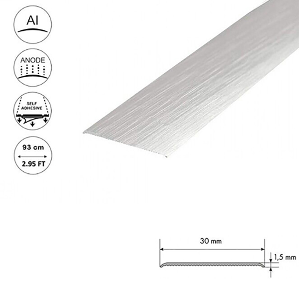 Anodised Aluminium Door Floor Bar Edge Trim Threshold Self Adhesive