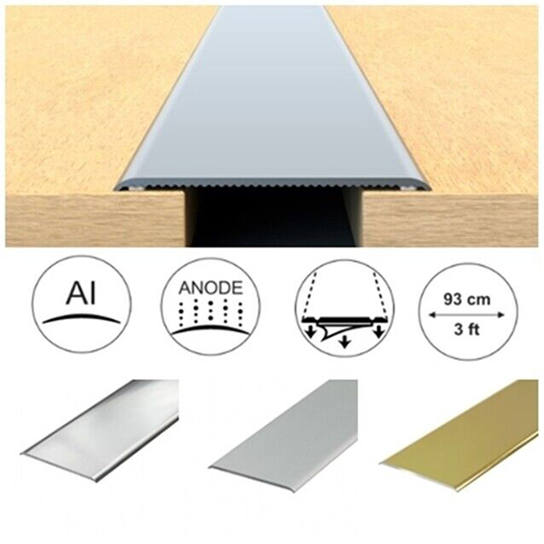 Anodised Aluminium Door Floor Bar Edge Trim Threshold Self Adhesive