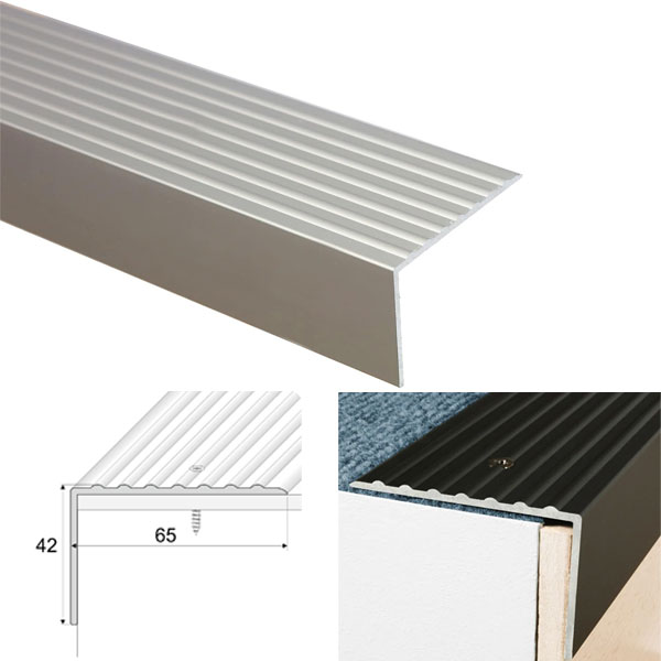 ANODISED Aluminium Non Slip Stair Nosing Edge Trim