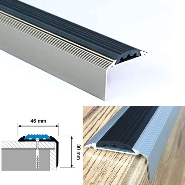 Anodised Aluminium Stair Nosing Edge Trim Step Nose Edging Nosing