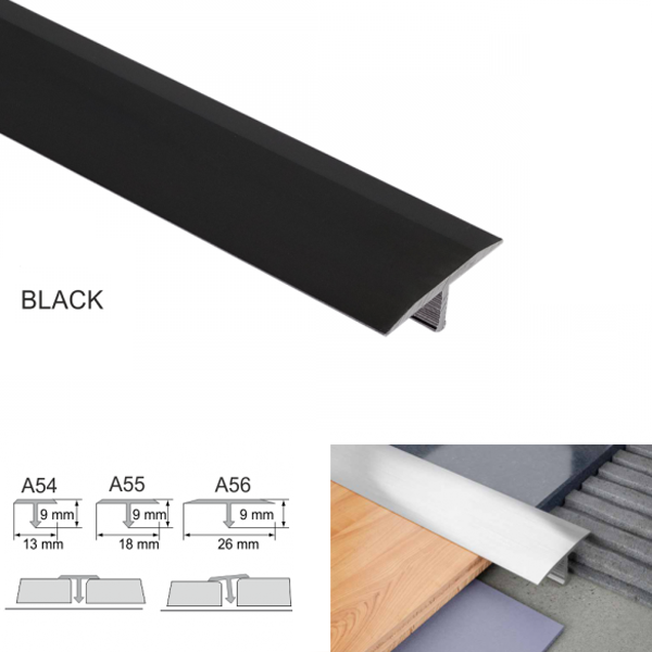 Anodised Aluminium Threshold Trim T Bar Transition Trim For Tiles