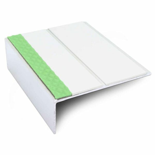 Anti Slip Aluminium Commercial Stair Nosing Edge Trim With Pvc Insert 85 x 30mm