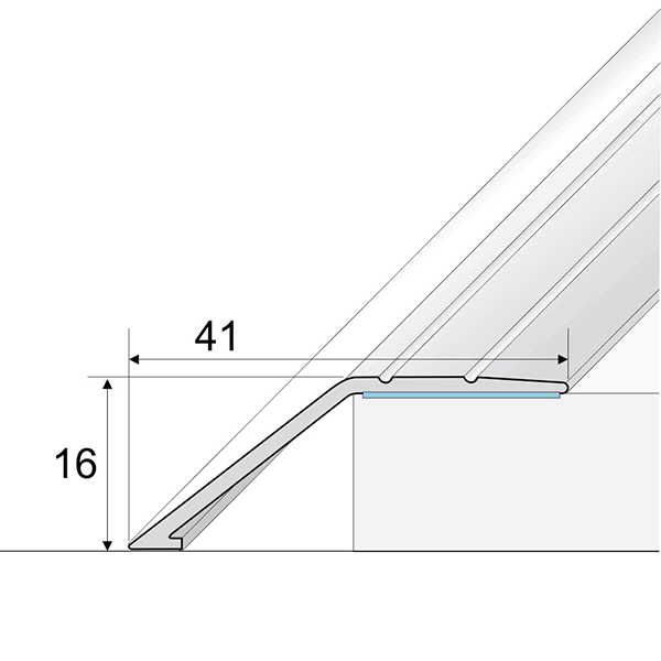 Anti-Slip Aluminium Door Thresholds Ramp Self Adhesive