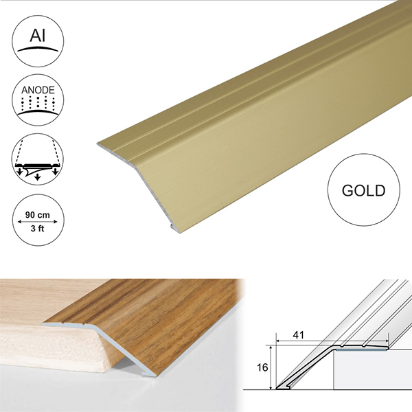 Anti-Slip Aluminium Door Thresholds Ramp Self Adhesive