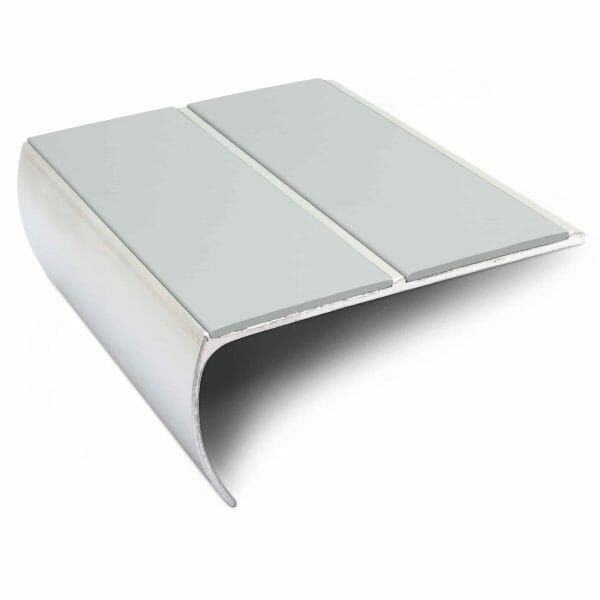 Anti Slip Commercial Stair Nosing Aluminium Edge Trim With Pvc Insert 87 x 40mm