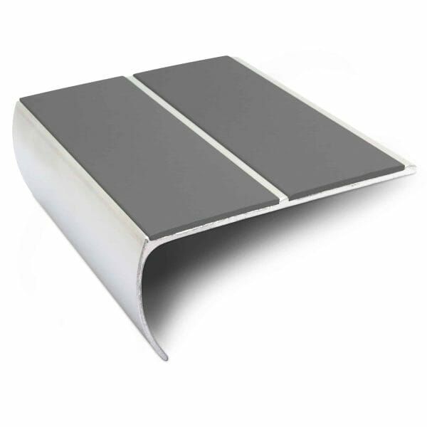 Anti Slip Commercial Stair Nosing Aluminium Edge Trim With Pvc Insert 87 x 40mm