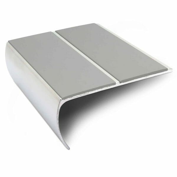 Anti Slip Commercial Stair Nosing Aluminium Edge Trim With Pvc Insert 87 x 40mm