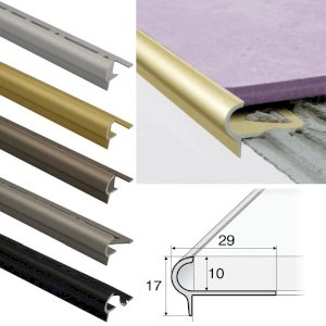 Anti-Slip Stair Nosing Edge Trim Step Edging For Tiles - 29mm x 17mm