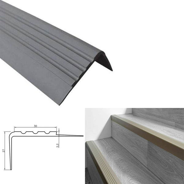 Anti Slip Stair Nosing Rubber Angle Step Edge Bullnose Stair Nosing