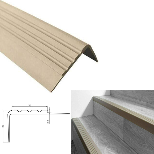 Anti Slip Stair Nosing Rubber Angle Step Edge Bullnose Stair Nosing