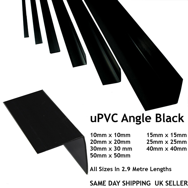 Black Plastic PVC Corner 90 Degree Angle Trim