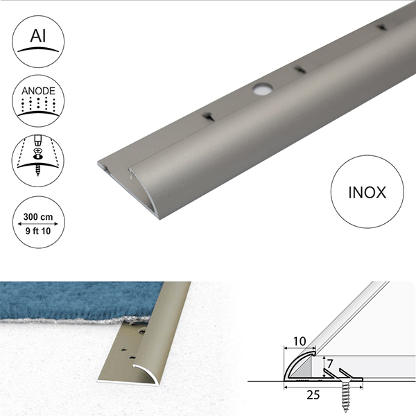 Carpet Profile Joining carpet to vinyl Anodised coated