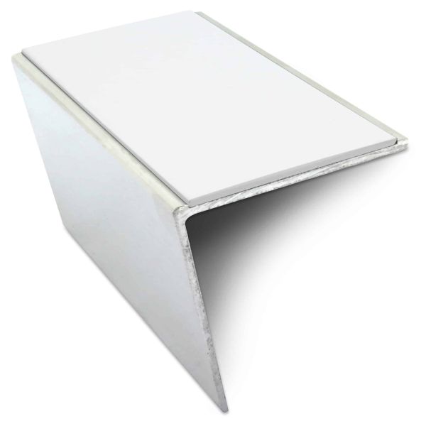 Commercial Stair Nosing 57mm x 55mm Edge Trim With Pvc Insert Aluminium Anti Slip