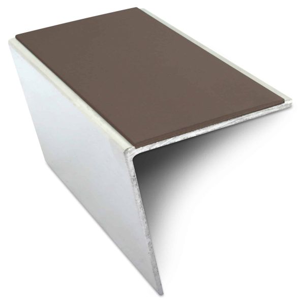 Commercial Stair Nosing 57mm x 55mm Edge Trim With Pvc Insert Aluminium Anti Slip