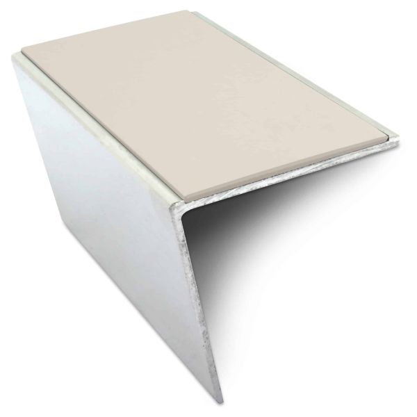 Commercial Stair Nosing 57mm x 55mm Edge Trim With Pvc Insert Aluminium Anti Slip