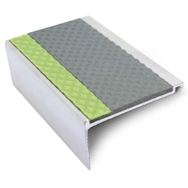 Commercial Stair Nosing 60mm x 32mm With PVC Insert step edge protection Tredsafe