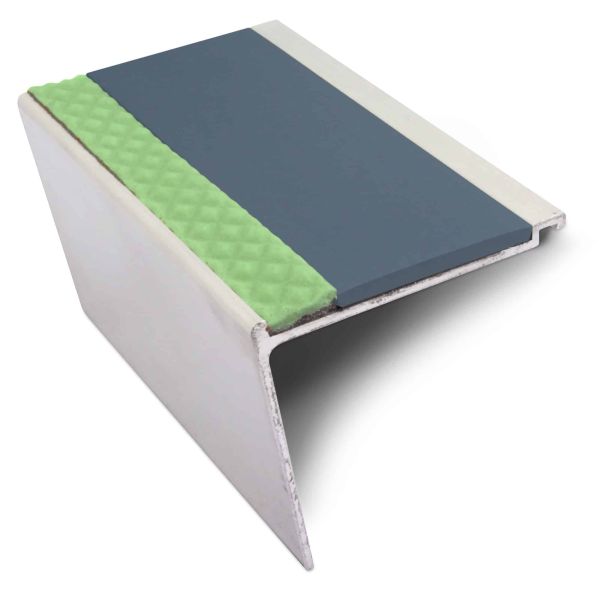 Commercial Stair Nosing 60mm x 55 mm Non Slip With PVC Insert Step Edge Protection DDA Compliant