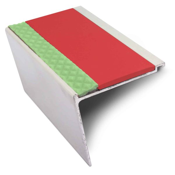 Commercial Stair Nosing 60mm x 55 mm Non Slip With PVC Insert Step Edge Protection DDA Compliant