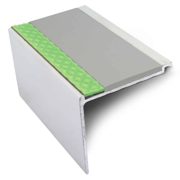 Commercial Stair Nosing 60mm x 55mm With PVC Insert step edge protection Tredsafe