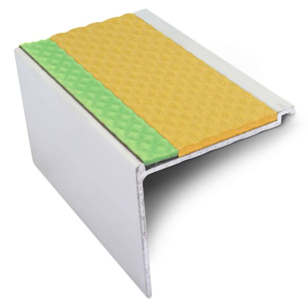 Commercial Stair Nosing 60mm x 55mm With PVC Insert step edge protection Tredsafe