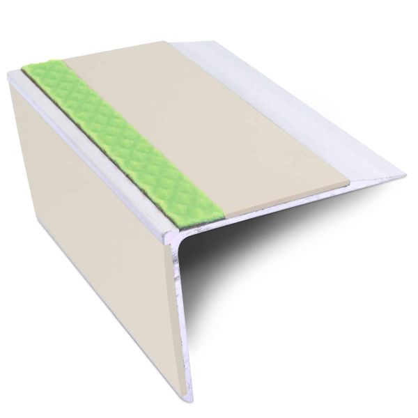 Commercial Stair Nosing 67mm x 55mm Edge Trim With Pvc Insert Non Slip DDA Compliant Aluminium