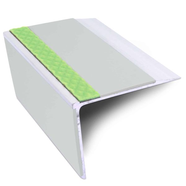 Commercial Stair Nosing 67mm x 55mm Edge Trim With Pvc Insert Non Slip DDA Compliant Aluminium