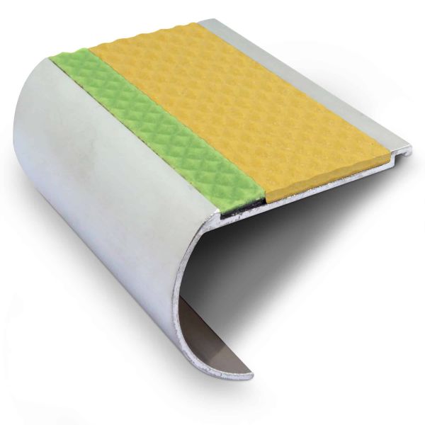 Commercial Stair Nosing 71mm x 55mm With PVC Insert step edge protection Tredsafe