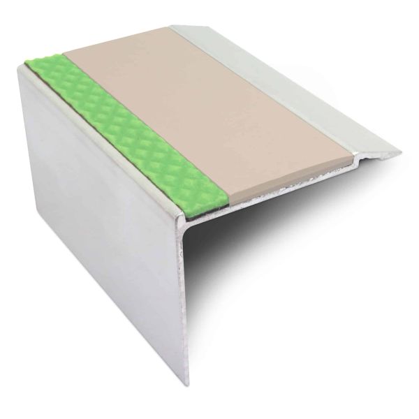 Commercial Stair Nosing 72mm x 55mm  DDA Compliant Non Slip With PVC Insert