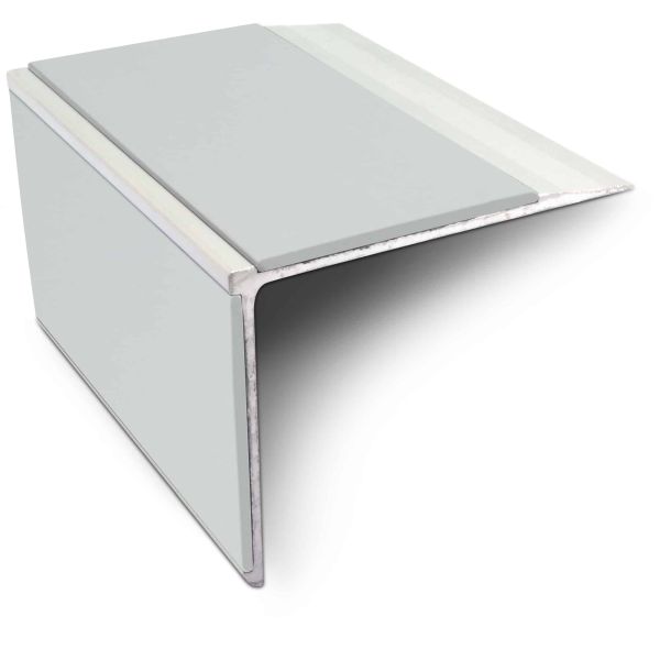 Commercial Stair Nosing 75mm x 58mm Edge Trim With Pvc Insert Aluminium Non Slip