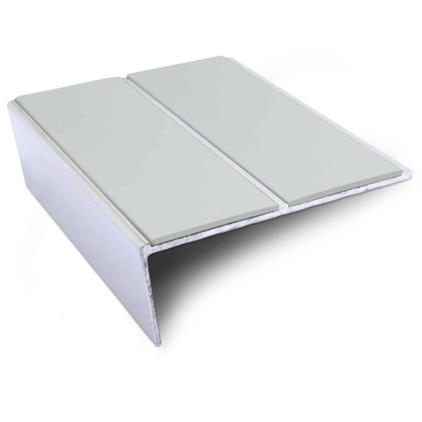 Commercial Stair Nosing 85mm x 32mm Edge Trim Anti Slip PVC Insert Aluminium