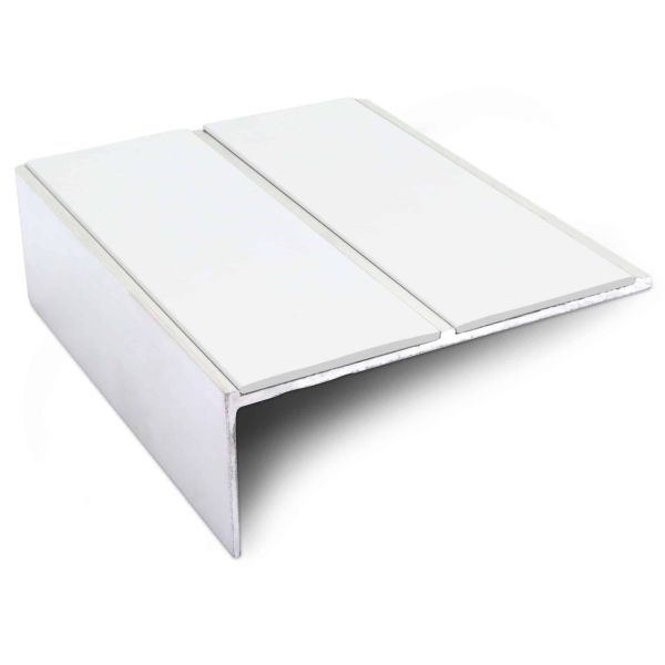 Commercial Stair Nosing 85mm x 32mm Edge Trim With Anti Slip Pvc Insert Aluminium