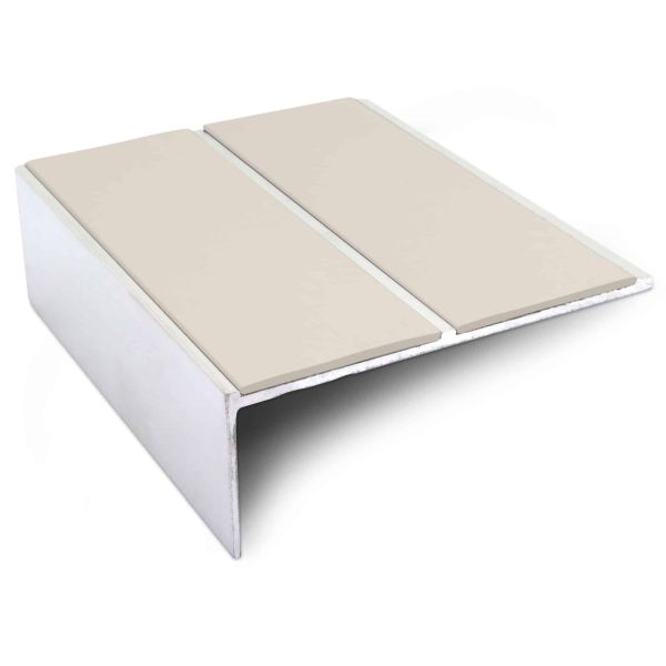 Commercial Stair Nosing 85mm x 32mm Edge Trim With Anti Slip Pvc Insert Aluminium