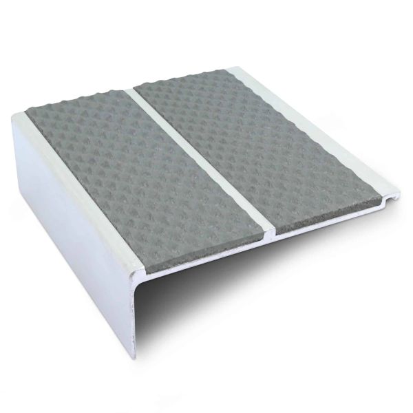 Commercial Stair Nosing 91 x 35mm With Non Slip PVC Insert Bullnose Stair Nosing Tredsafe