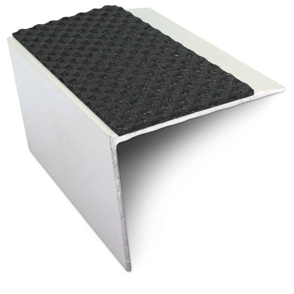 Commercial Stair Nosing Anti Slip Edge Trim With Pvc Insert Aluminium 67 x 55mm