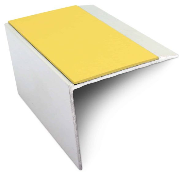 DDA Compliant Aluminium Anti Slip Stair Nosing Edge Trim With Pvc Insert 67 x 55mm 