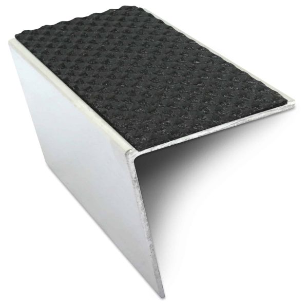 DDA Compliant Aluminium Non Slip Commercial Stair Nosing Edge Trim With Pvc Insert 57 x 55mm