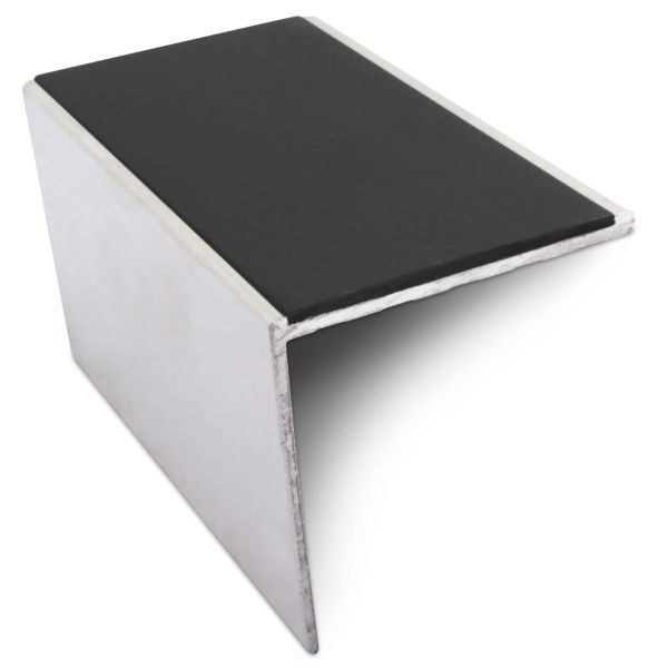 DDA Compliant Aluminium Non Slip Commercial Stair Nosing Edge Trim With Pvc Insert 56 x 55mm