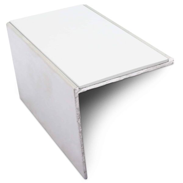 DDA Compliant Aluminium Non Slip Commercial Stair Nosing Edge Trim With Pvc Insert 56 x 55mm