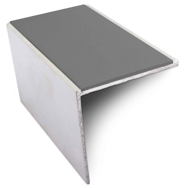 DDA Compliant Aluminium Non Slip Commercial Stair Nosing Edge Trim With Pvc Insert 56 x 55mm