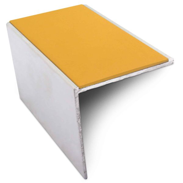 DDA Compliant Aluminium Non Slip Commercial Stair Nosing Edge Trim With Pvc Insert 56 x 55mm